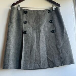 Mexx Gray Midi Skirt with Black Buttons